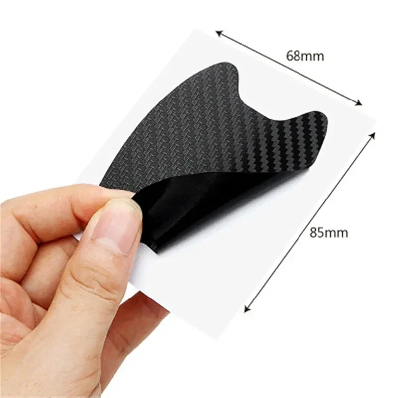 4Pcs Auto Door Sticker Carbon Fiber Scratches Resistant Cover Car Handle Protection Film Exterior Styling Car Accessories