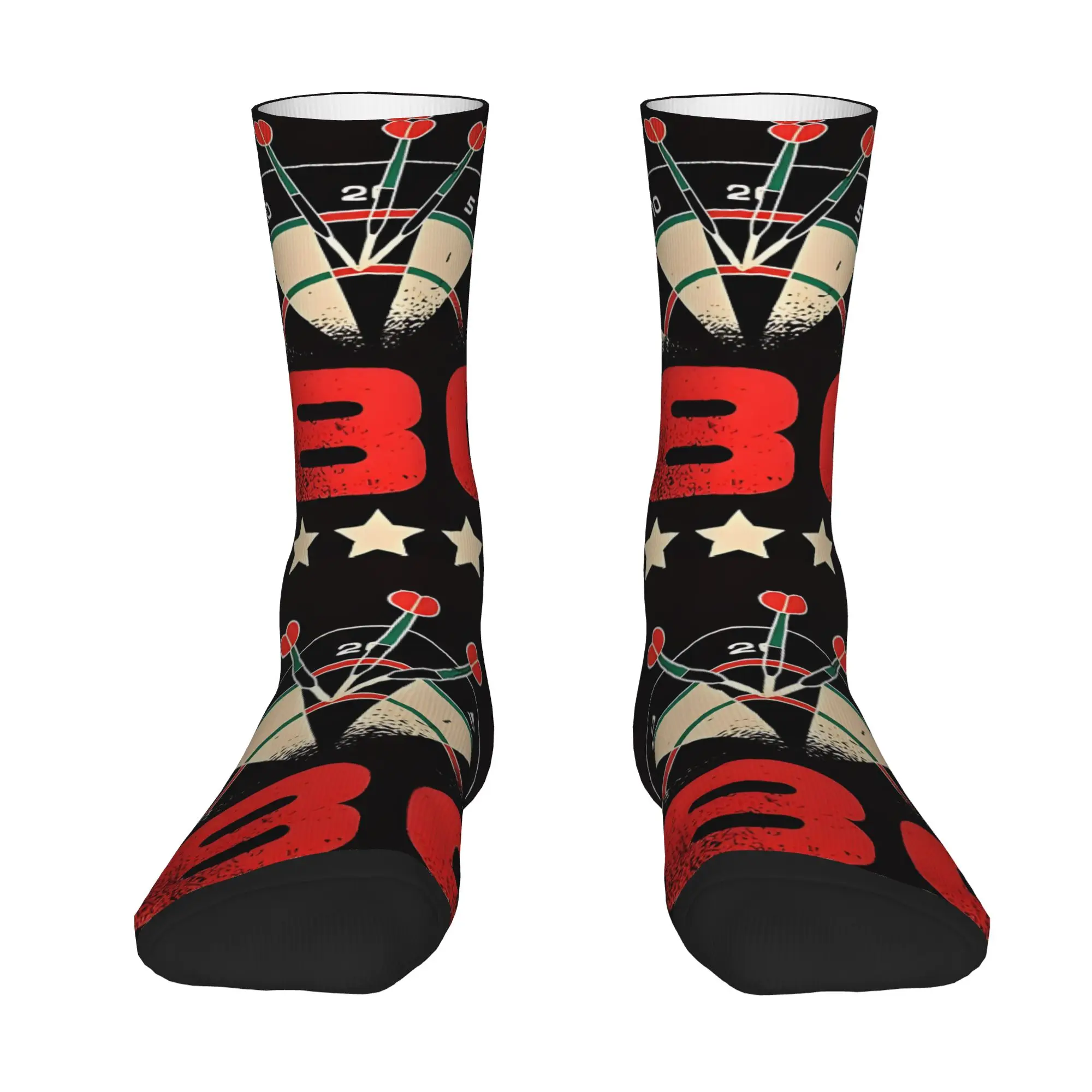 1 Pair Funny Happy Men's Sock Dartboard Arrow Darts Player 180 Bullseye Target Dartist Vintage Harajuku Dart Hip Hop Sock