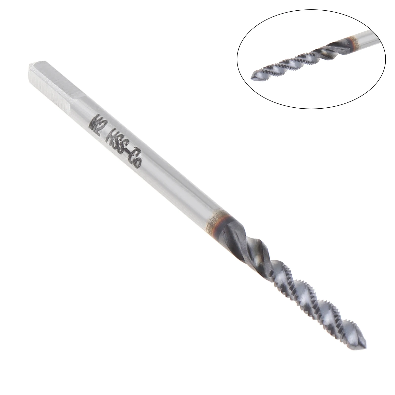 

M2 X 0.4mm Hole Tapping Chamfering Pitch Titanium Coated HSS Drilling Tap Bit Thread Screw Tools