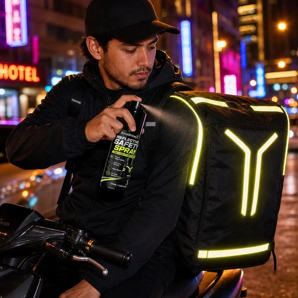 Reflective Safety Spray Night Visibility Glow Coating For Cycling Helmet Backpack Clothes Riding Gear High Marking Paint