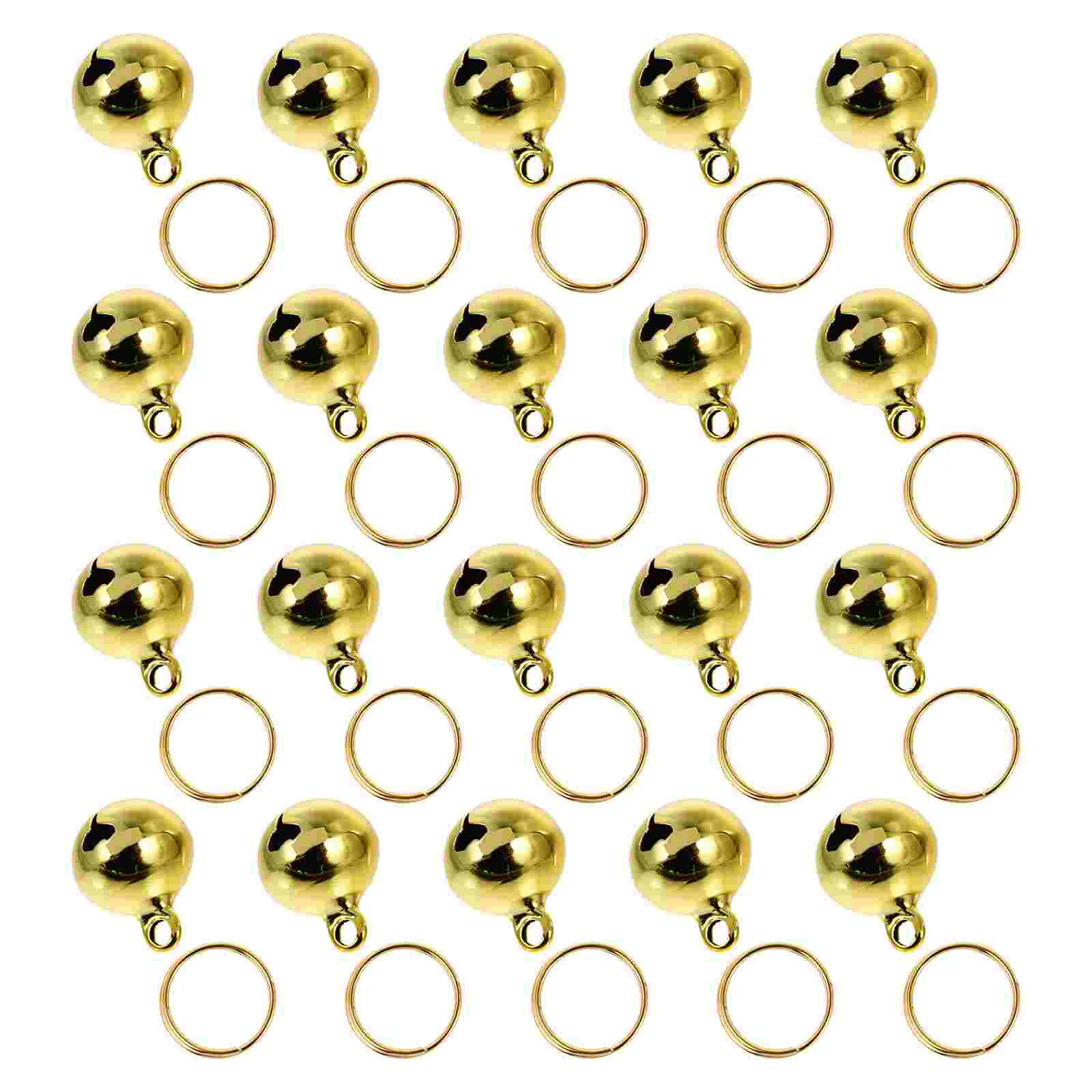 20 Pcs Brass Bell Pet Puppy Collars for Litter Doorbell Copper Loud Call DIY Christmas