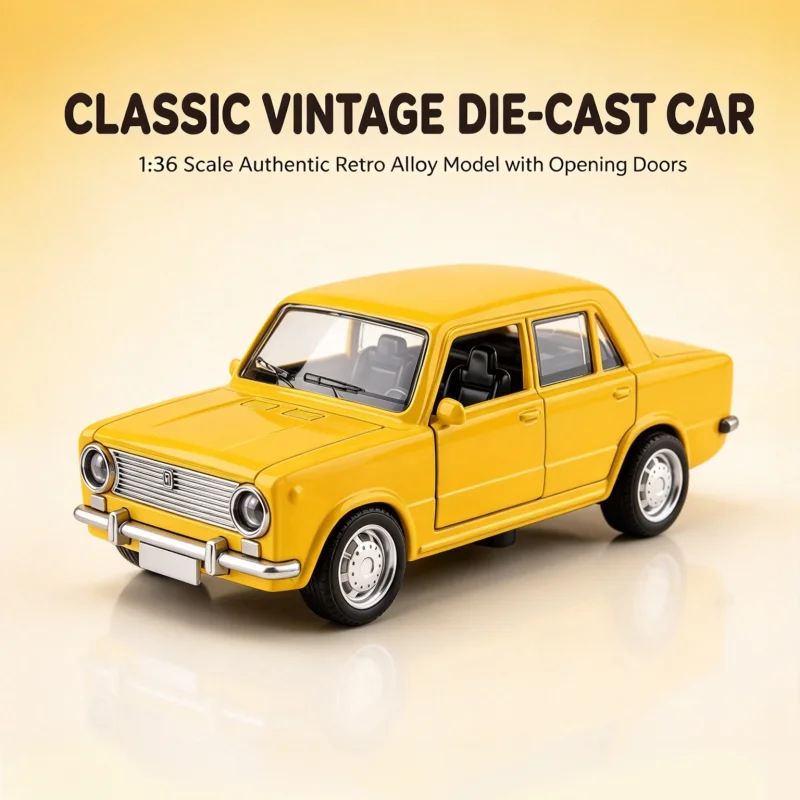 1:36 Retro Alloy Classic Car Model, Authentic Vintage Appearance, Home & Office Display Ornament