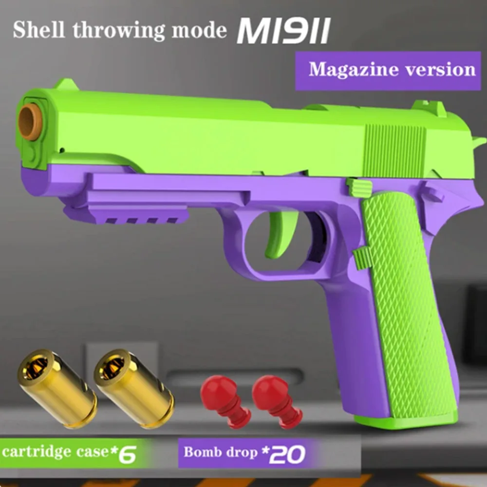 Fidget Toys-Pistola de juguete antiestrés, juguete interactivo divertido para niños, pistola de juguete con apariencia de pistola de mano Real, regalo de Navidad