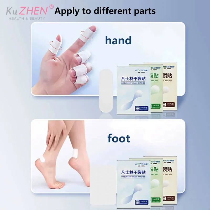50/100pcs Hands And Feet Crack Patch Pad Adjust Adhesive Foot Dry Crack Protective Tape Protective Foot Cocoon Antipain Foot Ins
