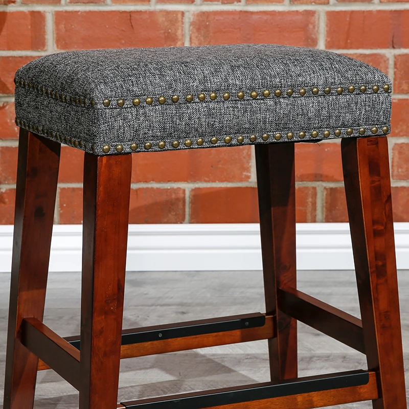 

24" Backless Cherry Rubber Wood Counter Stool with a Solid Hardwood Frame General Type On-Site