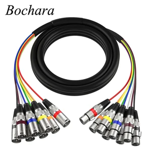 Bochara 8 Channel XLR Ular Kabel Laki-laki ke Perempuan OFC Audio Foil Terlindung untuk Penyiaran Rekaman 1 M 3 M 8 ular kabel penjualan terbaik - №