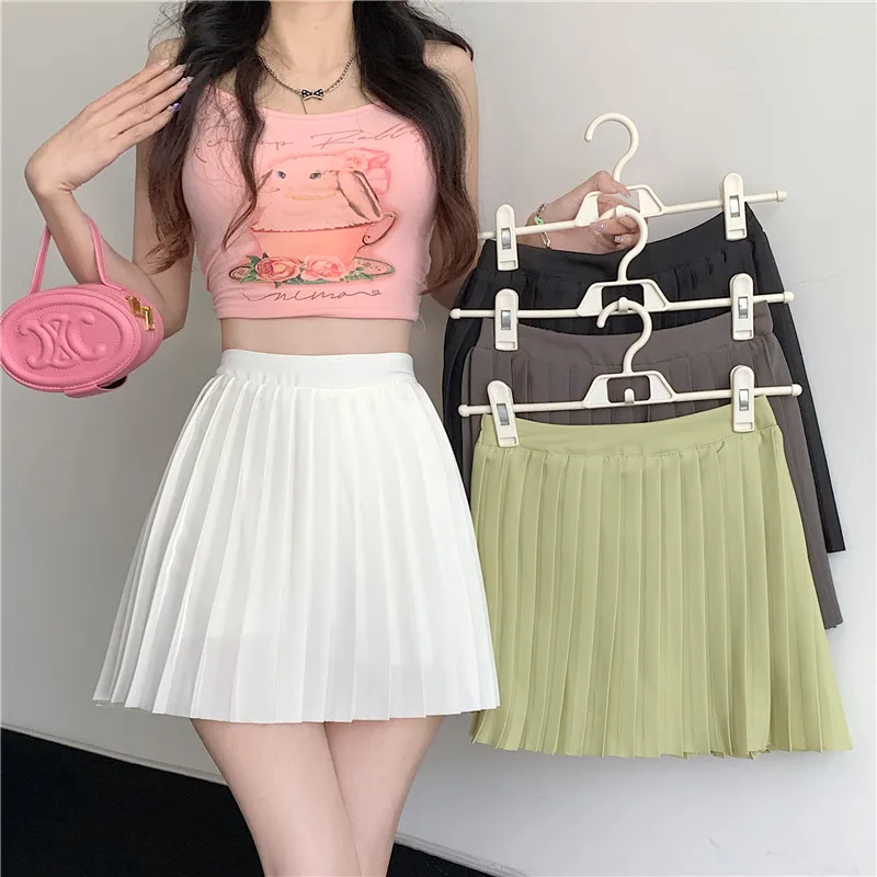 

New Summer Pleated High Waist Women's Elegant Short Skirt Ins Trend