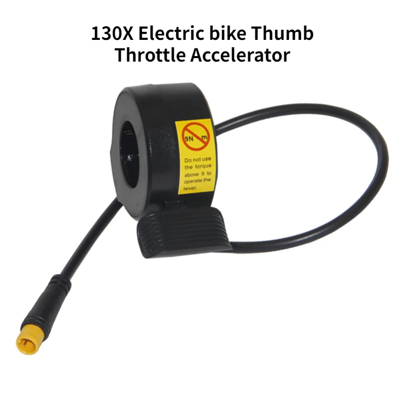 Ebike Thumb Throttle 130X Bike Speed Control 3Pin 130X-M8 connettore maschio spina impermeabile Scooter acceleratore parti di biciclette