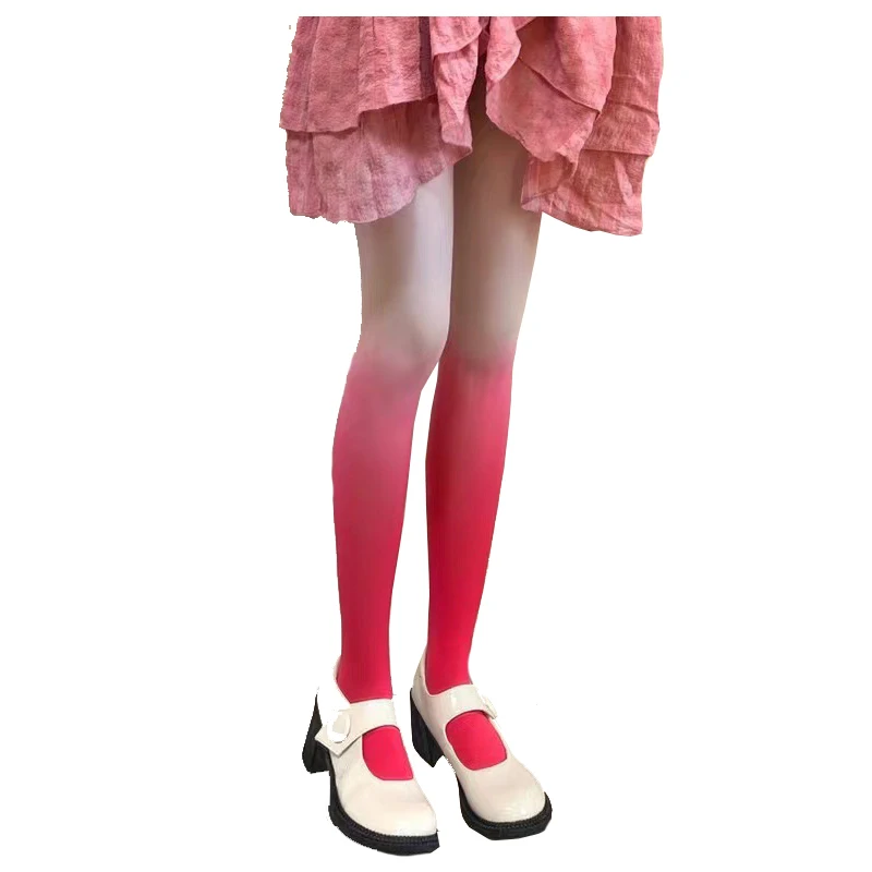 Women Long Socking Ladies Gradient Color Tights Opaque Stockings Fashion Girls Lolita Pantyhose Female