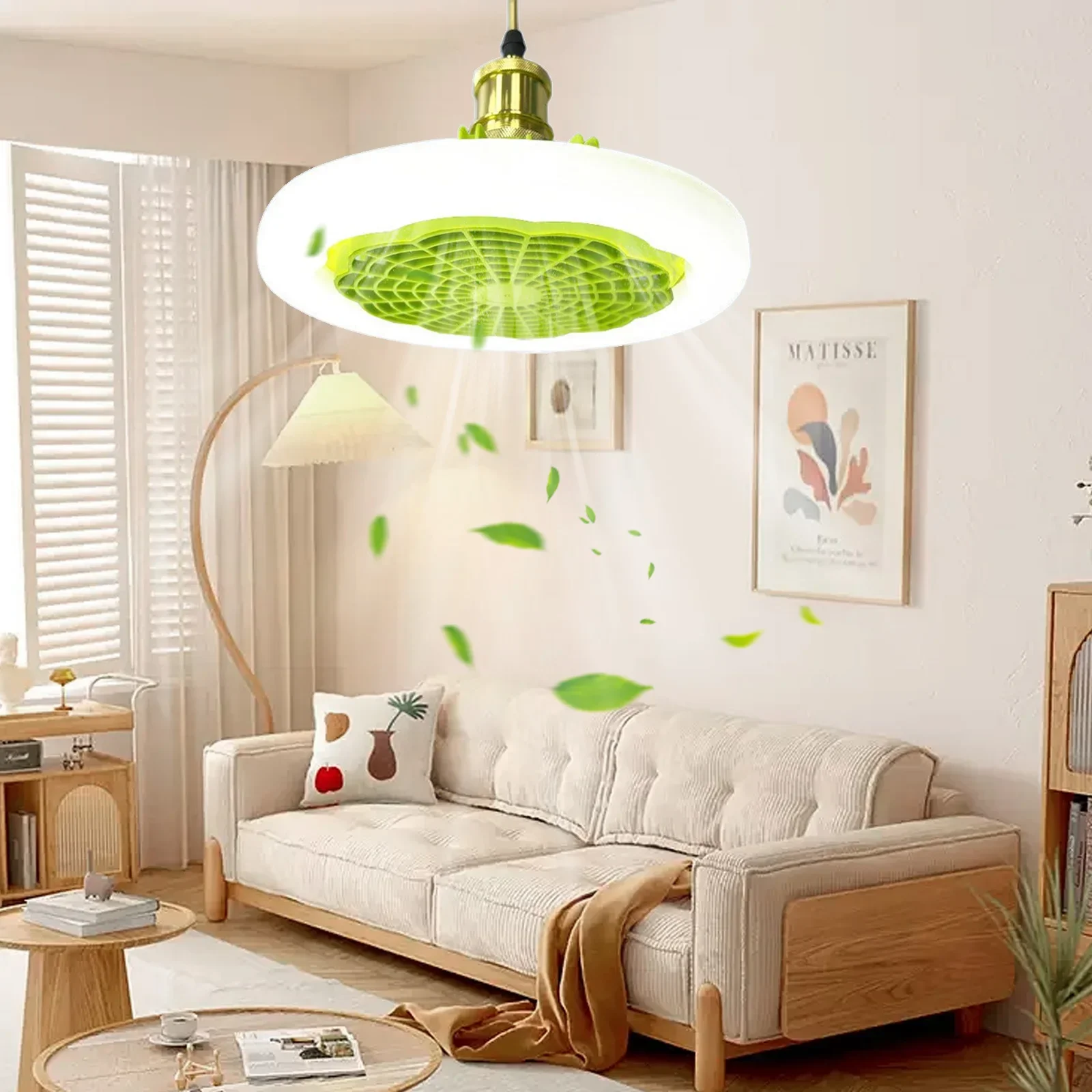Ceiling Fans Light 30W LED Light Smart Ceiling Fan Remote Control Modern Ceiling Fan Light 3 Speed 3 Color Light for Living Room