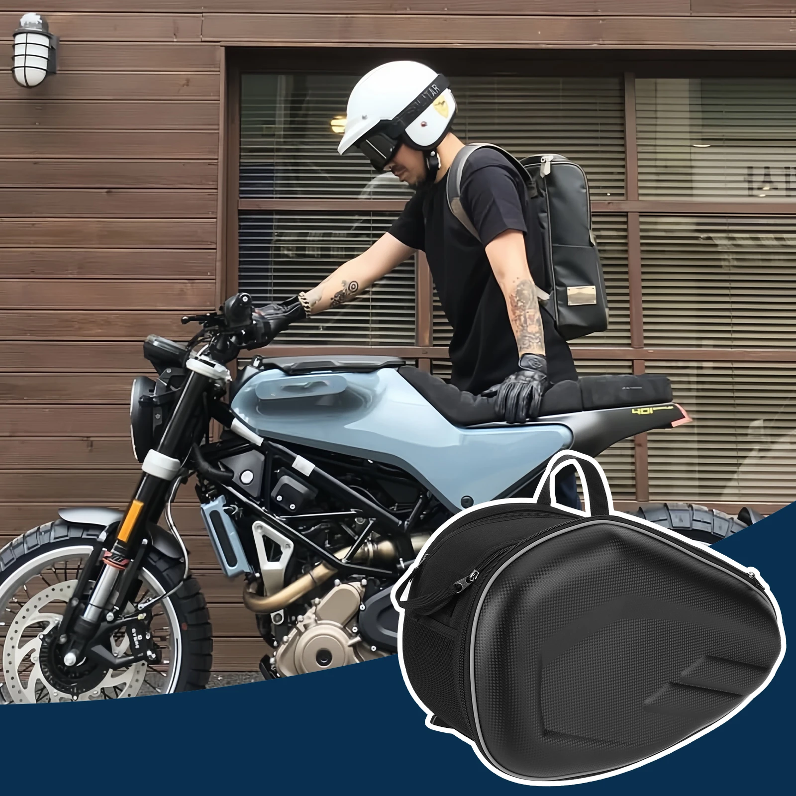

Universal Motorcycle Rear Seat Bag Waterproof Motorcycle Saddle Bag 58L Large Capacity Moto Side Panniers for Outdoor Travel