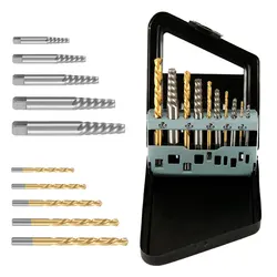 10Pcs HSS Damaged Screw Extractor Drill Stripped Screw Extractor Remover Set Double Ended Broken Screw Bolt Demolition Tools