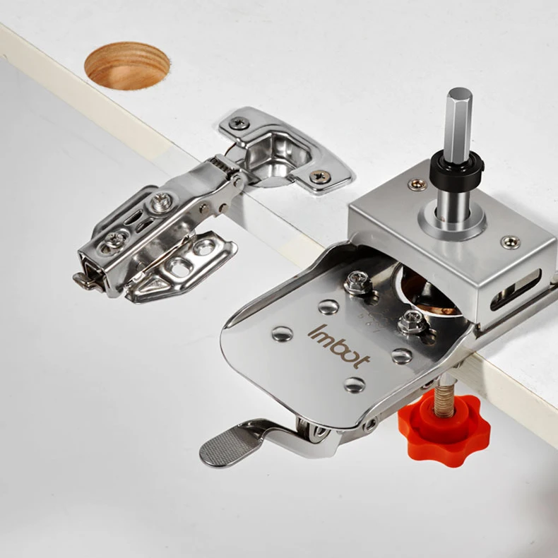 Woodworking Hinge Drilling Jig Locator Door Hinge Hole Opener 35MM Hinge Punch