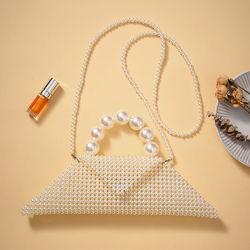 حقيبة عشاء عصرية جميلة مطرزة بالخرز مجوفة بكتف واحد عبر الجسم حقيبة صغيرة كبيرة لحقيبة هدايا كبار السن للنساء #4