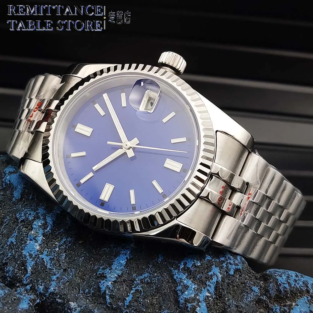

36 mm sapphire automatic mechanical watch, stainless steel water-resistant case, calibre NH35, men's watch