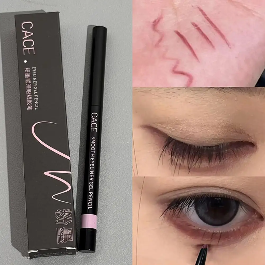 Wijnrood Bruin Eyeliner Gelpotlood Waterdicht Langdurig Gemakkelijk Matte Make-up Cosmetica Bruin Oog Ogen Dragen Liner Pen Ultra-X9Q6