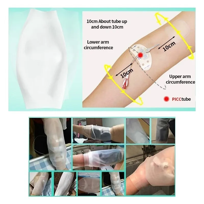 PICC Silicone Arm Protective Cover Intravenous Catheter Fracture Wound Waterproof Shower Cover
