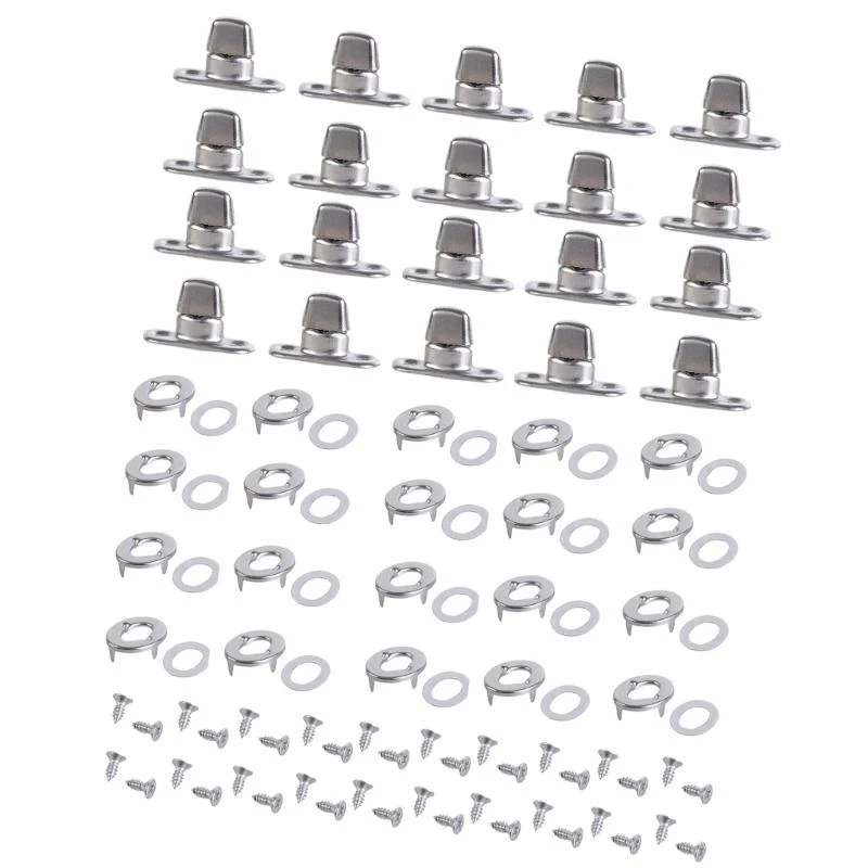 20pcs Twist Lock Fasteners Set For Canvas And Marine Panel Daily Use L43B