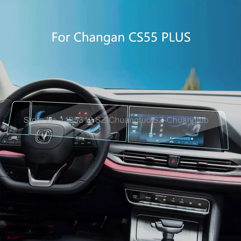 

Защитная пленка из закаленного стекла для Changan CS55 PLUS 2020 2021, автомобильная GPS-навигация, пленка для инструментов, ЖК-дисплей, аксессуары против царапин