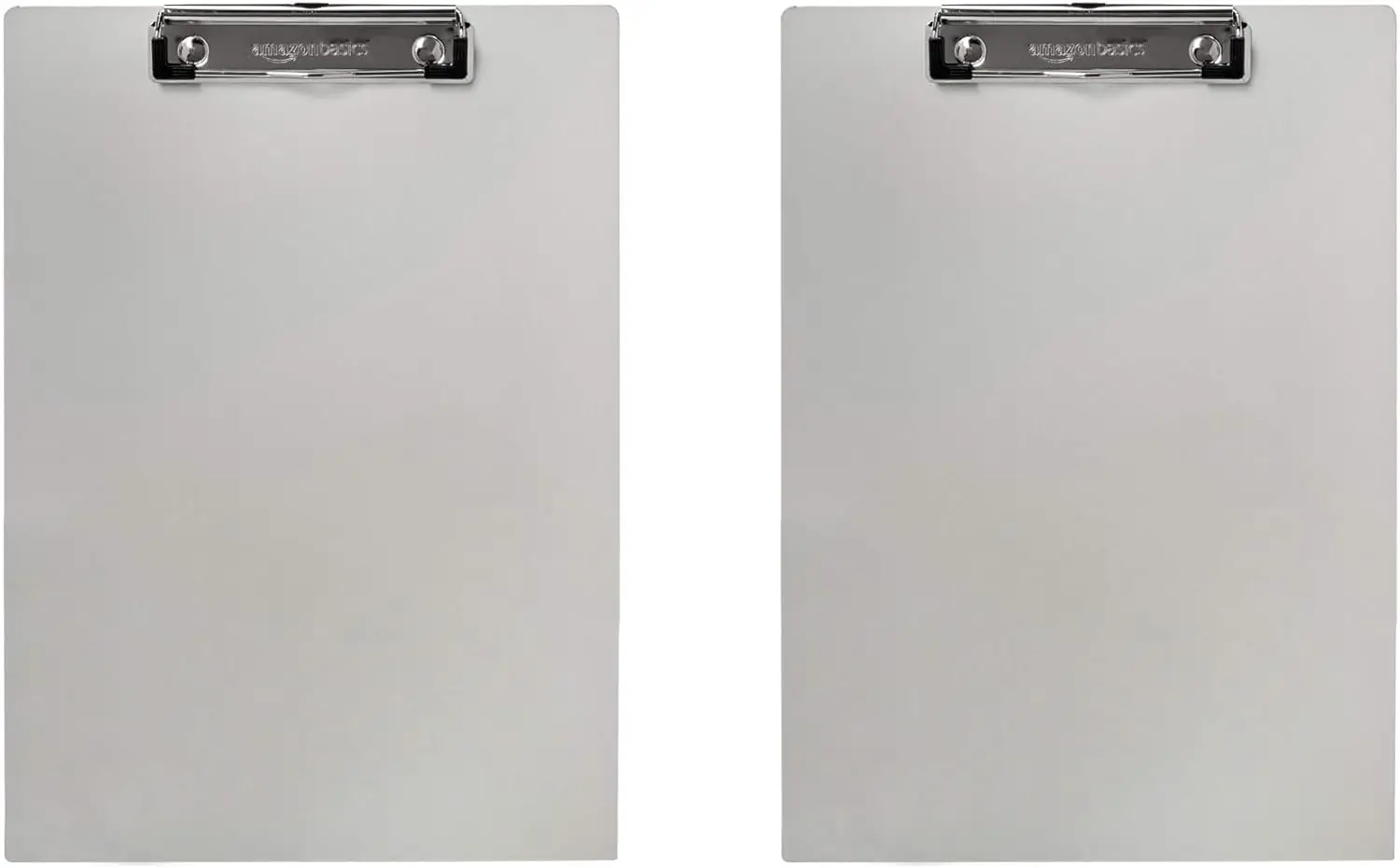 

Aluminum Clipboard 2-Pack for Letter Size Paper, Portable Writing Surface with Metal Clip, Silver