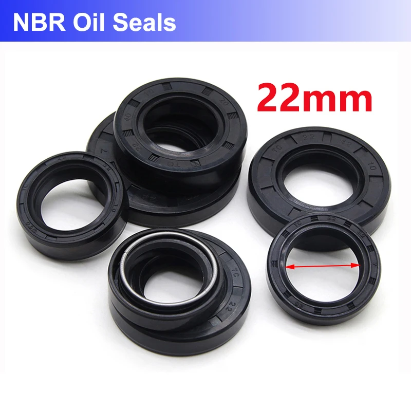 2/5/10pcs ID 22mm NBR Oil Seal TC-22*32/35/38/40/42/45/47/48/50/52*5/7/8/10mm Nitrile Rubber Shaft Double Lip Oil Seals Gasket