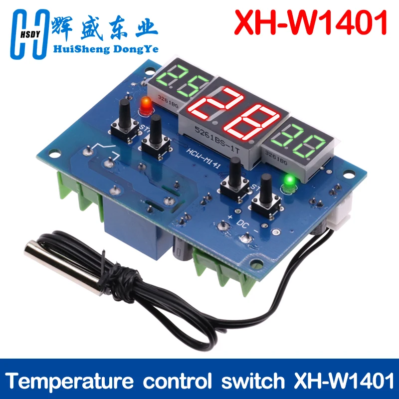 W1401 Thermostat Intelligent Digital Led Display Module Thermostat Temperature Controller Module NTC Sensor Module DC 12V