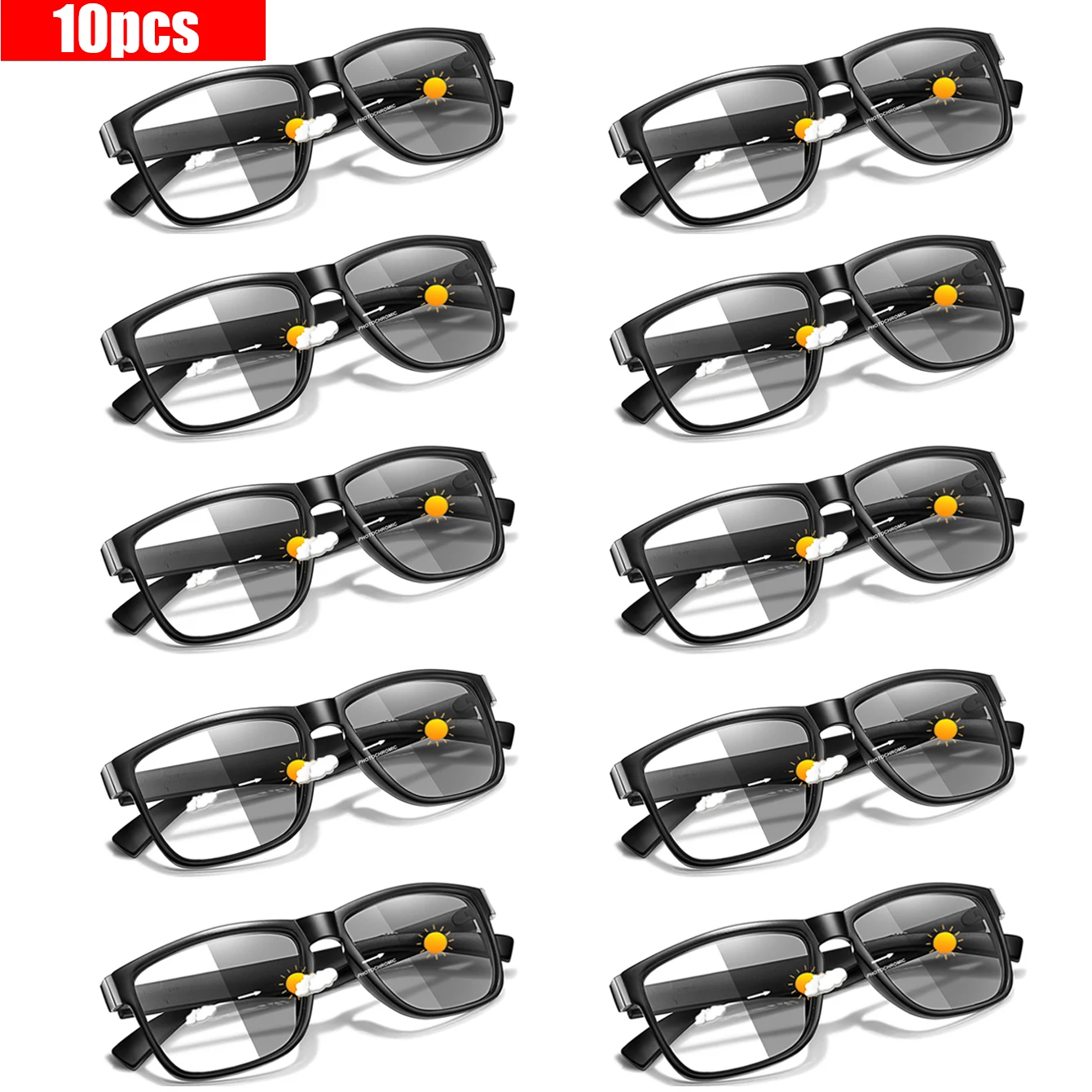 10 أزواج إطار مربع اللونية المضادة للضوء الأزرق نظارات للقراءة بالجملة التجزئة الكلاسيكية طويل النظر تصفح الإنترنت نظارات