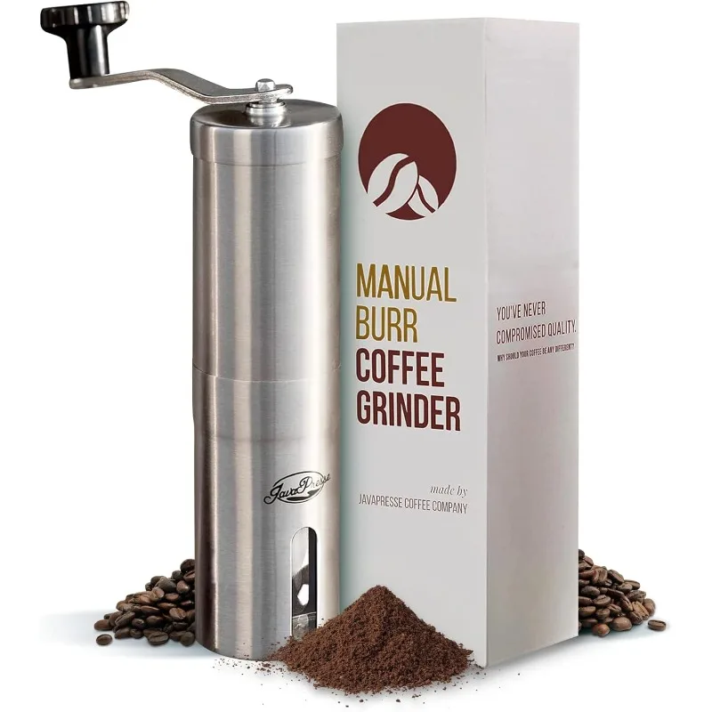 Coffee Grinder - 18 Adjustable Settings, Portable Conical Burr Grinder for Camping, Travel, Es