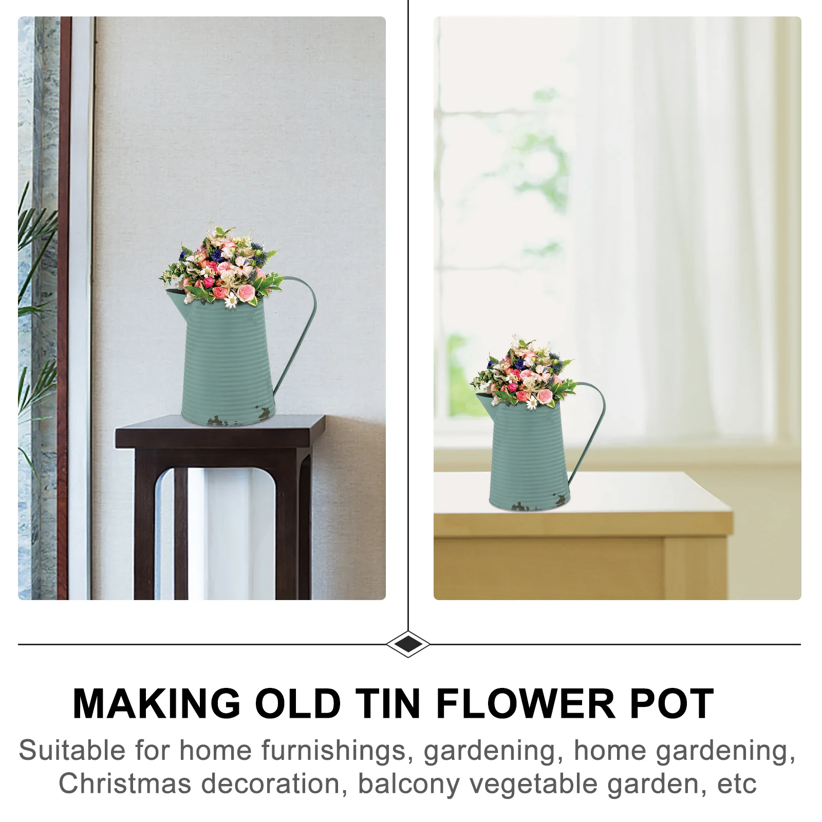 

Retro Iron Vintage Watering Flower Vase Can Plant Vase for Metal Flower Container Decoration