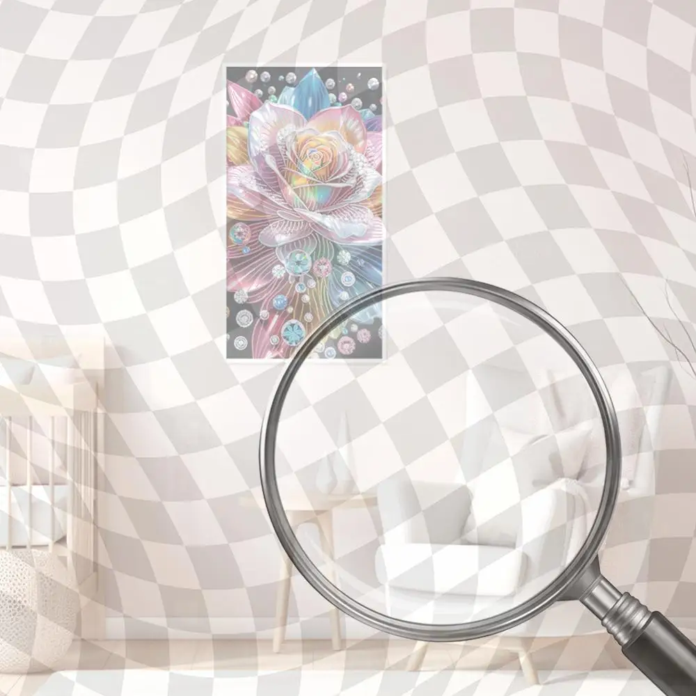 

40x70cm Rose 5D DIY Special Shape Crystal Partial Diamond Painting Kit Decor