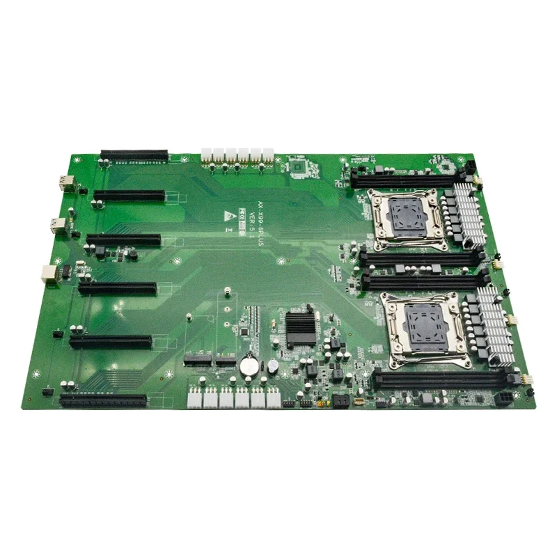 Dual Xeon E5 LGA2011-3 Single Lan DC Input 8 DDR4 Sata Msata 6 PCI-E M.2 Computer Motherboard for Server