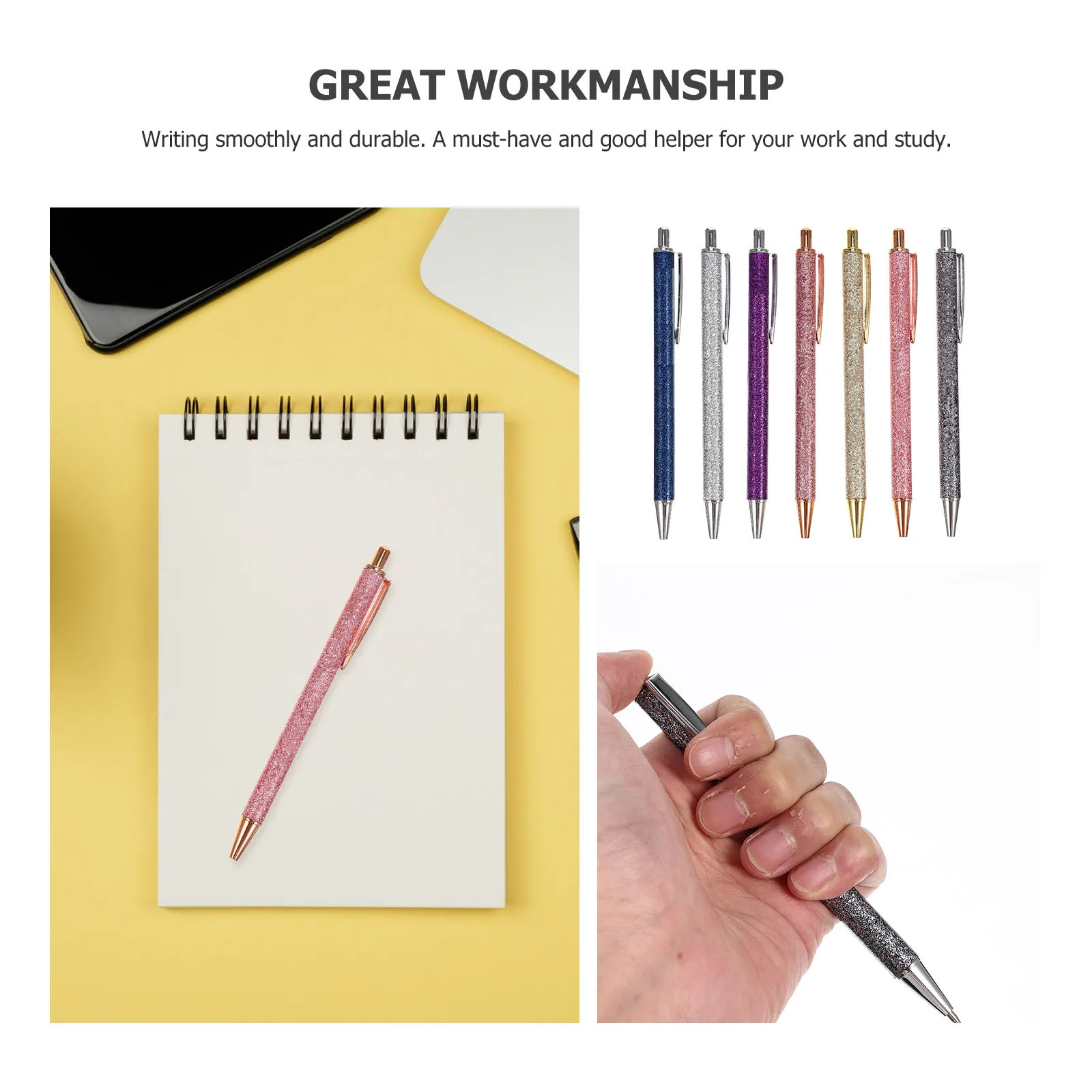 

7Pcs Portable Ballpoint Pen Set Creative Funny Design Plastic Writing Pens Decorative Office Supplies Multipurpose