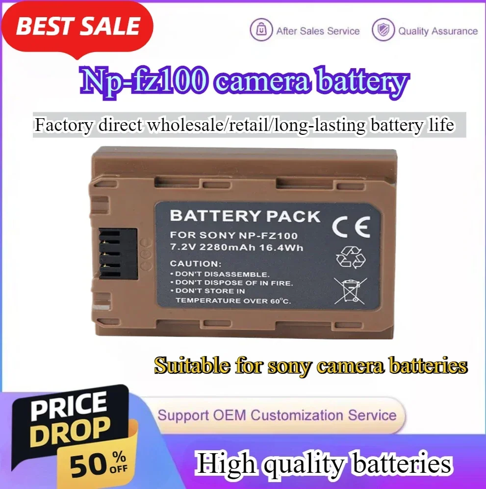 

2280mAh NP-FZ100 NPFZ100 NP FZ100 Battery for Sony NP-FZ100 BC-QZ1 FX3 A1 A9 A9 II A7C A7R IV A7R III A7S III A7 III