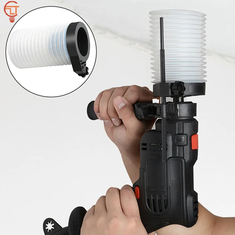 

1PC White Rubber Electric Hammer Ash Bowl Collecting Device Tool Impact Drill Dust Collector Cover