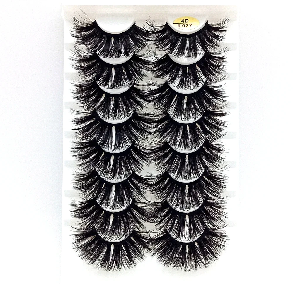 8 Pairs 25mm Long 3D Mink Lashes, Dramatic Volume