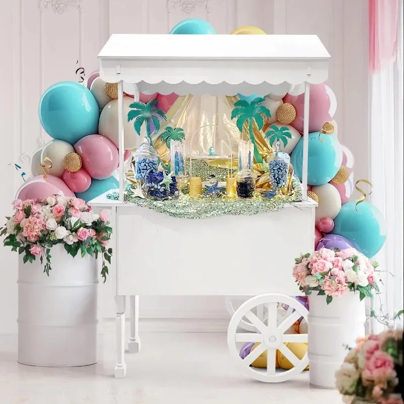 Wooden candy cart, dessert cart, suitable for parties, weddings, birthdays, easy to assemble