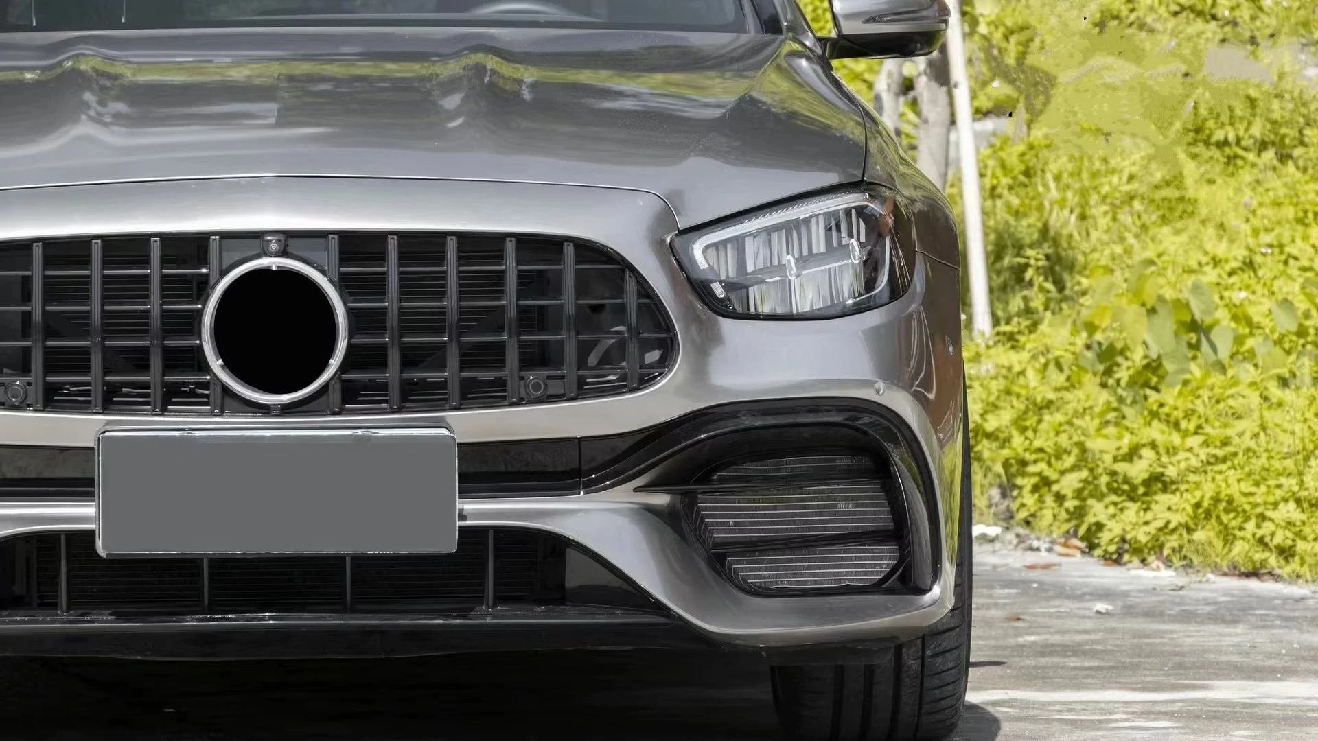 For E200 Body Kits 2021 E-class W213 Upgrade E63  Car Bumpers with Grille Facelift Body Kit