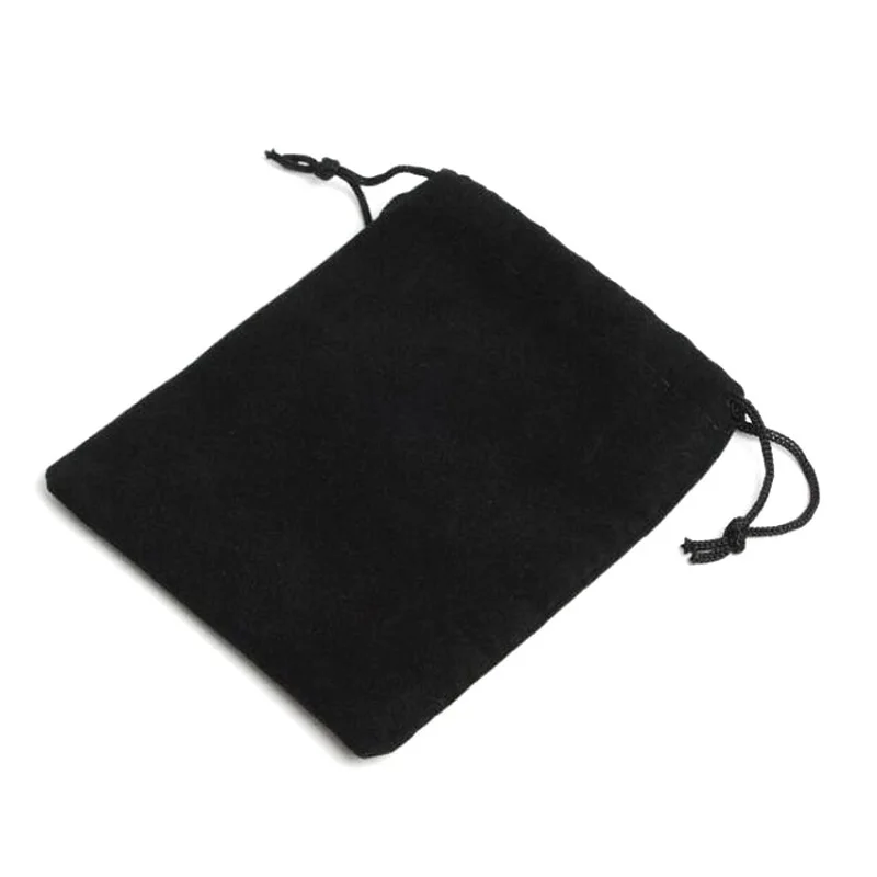 Free shipping 1PC Black Velvet Gift Bag Jewelry Pouches Drawstring Bag 7x9cm