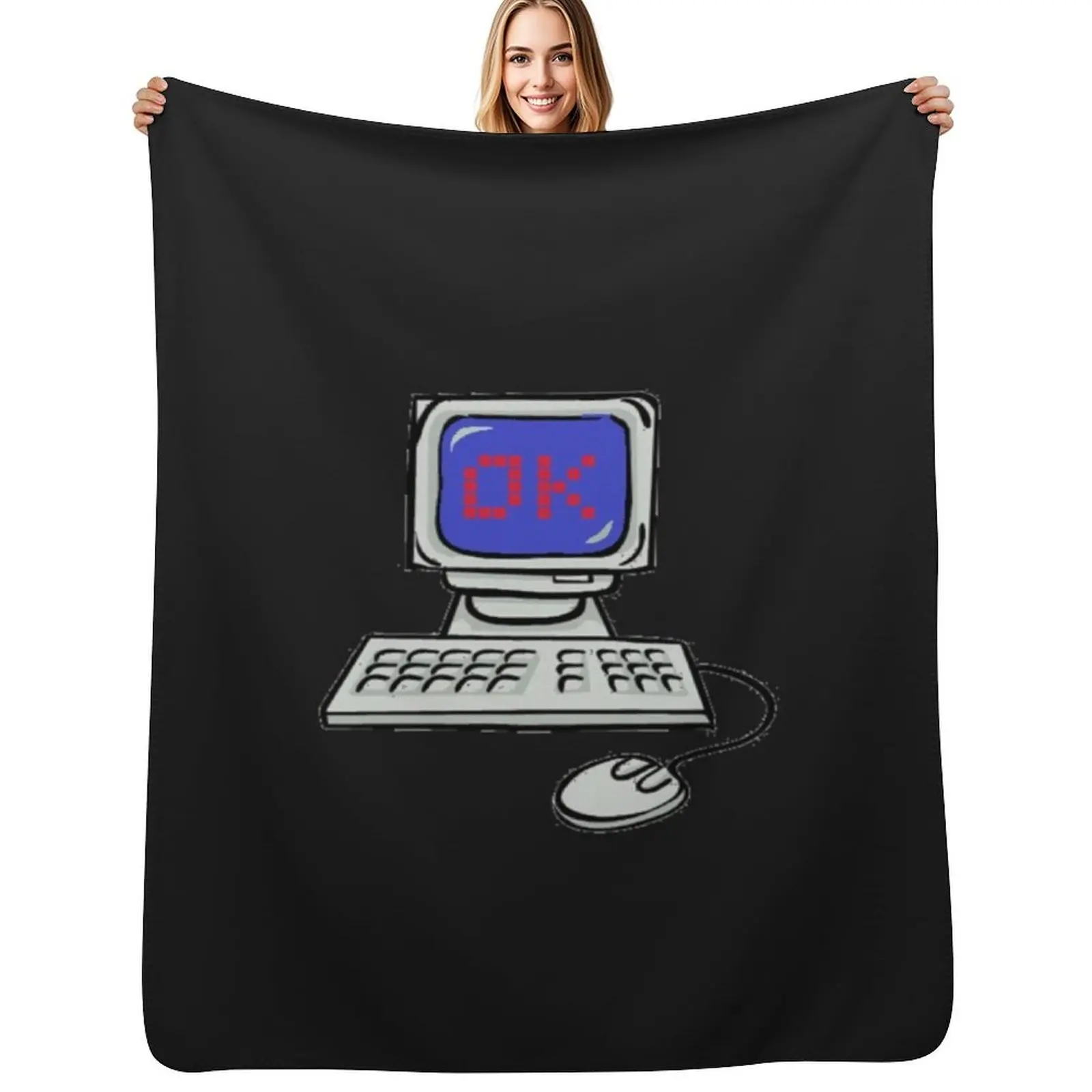 

OK COMPUTER, radiohead inspired Throw Blanket Breathable Lightweight Blanket for Adults Kids