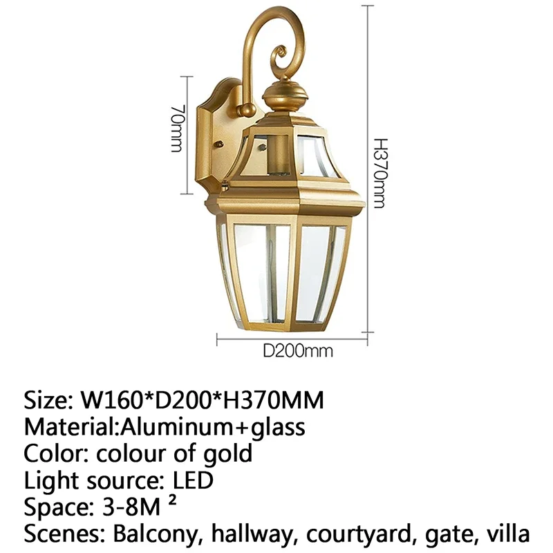 KARLOS Zeitgenössische LED-Außenwandleuchten, elektrische Einfachheit, wasserdicht, für Balkon, Flur, Innenhof, Villa, Tor, Hotel