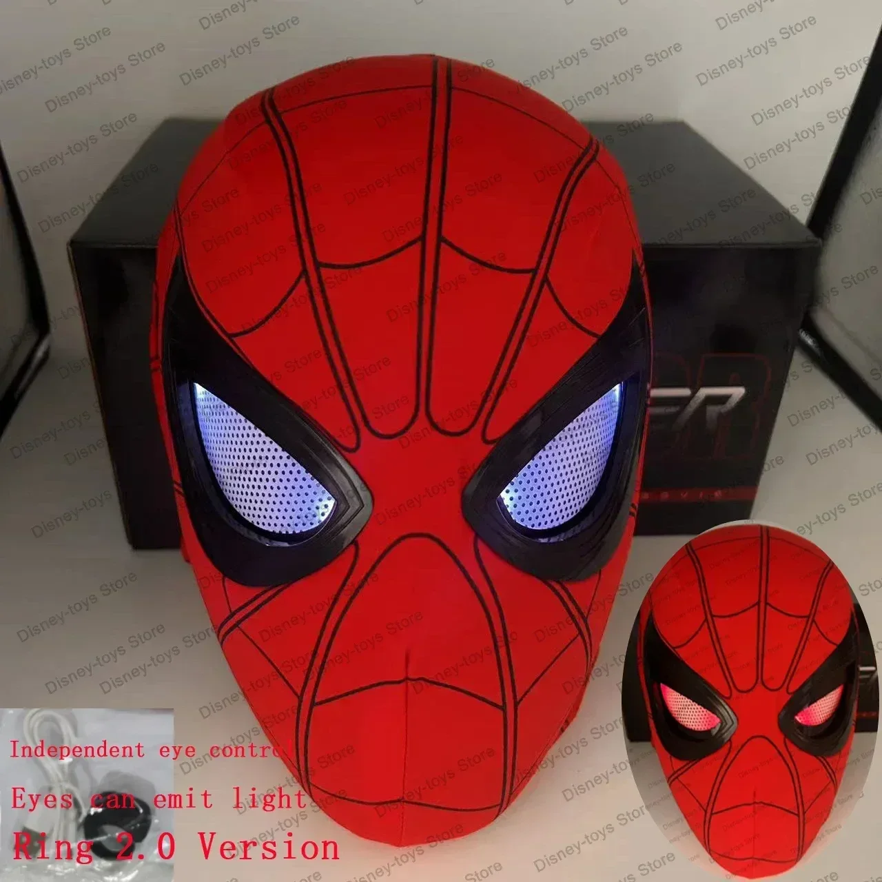 Spiderman Mascara Hoofddeksel Masker Cosplay Bewegende ogen Elektronisch masker Spider Man 1:1 Afstandsbediening Elastisch Volwassenen Kinderspeelgoed Cadeau
