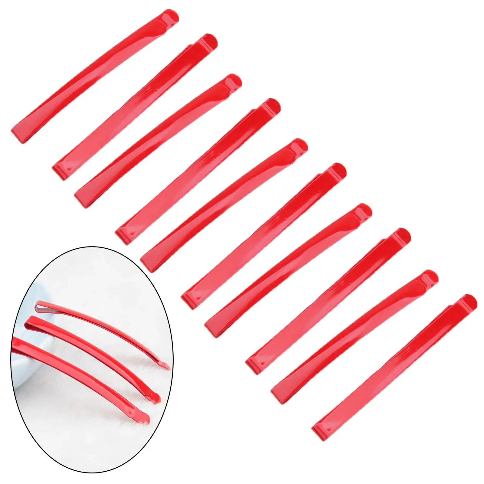 모든 헤어 타입에 적합한 여자 여자를위한 10Pcs Anime Red Hairpins Cosplay Props Headwear 매일 액세서리