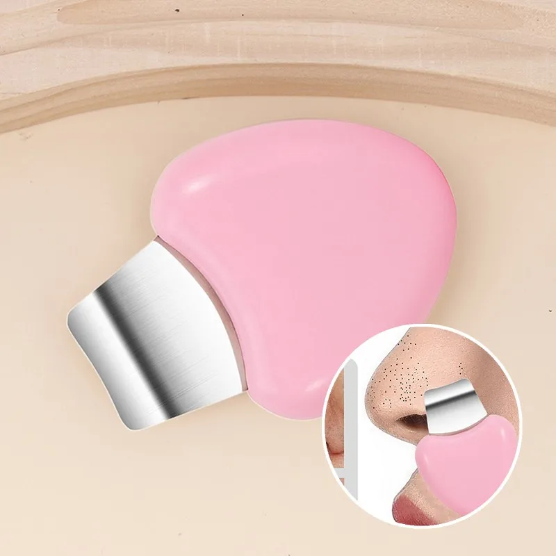 1 قطعة جهاز تنظيف بشرة الوجه ملعقة الوجه مقشر البثور أداة تنظيف مزيل الرؤوس السوداء منظف المسام ملعقة أداة العناية بالبشرة #1