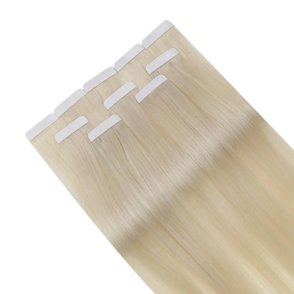 Laavoo fita em extensões de cabelo humano real cabelo brasileiro em linha reta natural 100% cabelo humano real cor pura 12-24 polegada fita no cabelo