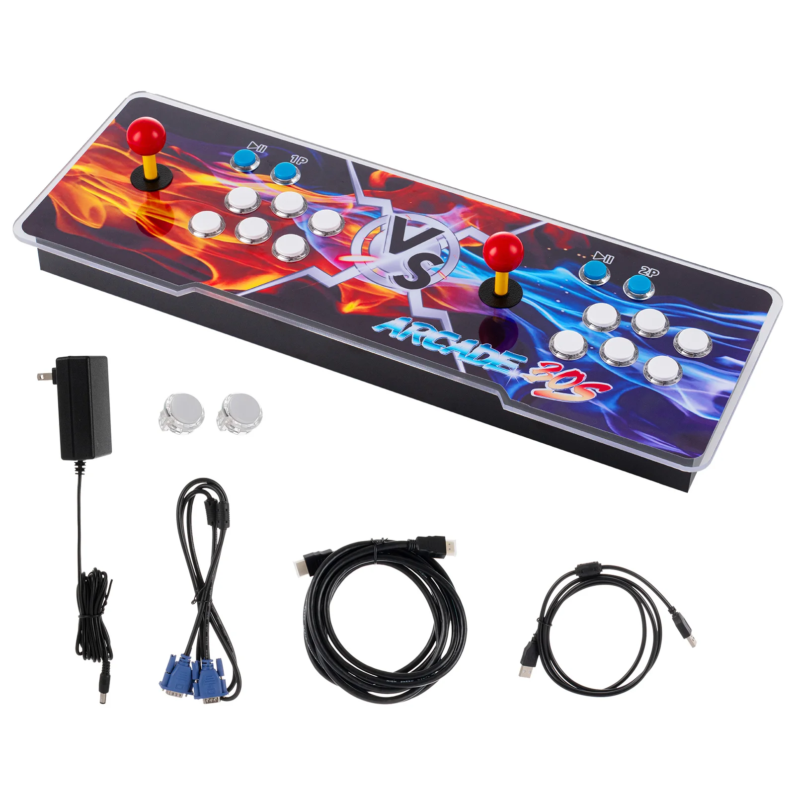 Imagem -06 - Retro Arcade Game Console Box Videogame Clássico Double Stick Joysticks Multijogador Console Saga Arcade 20000 Jogos em 1