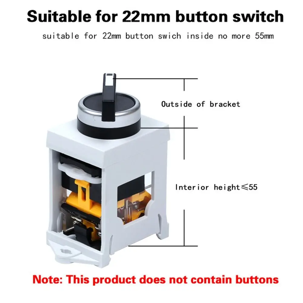 1Pcs 22mm Push Button Switch Bracket Slide Rail Round Guide Rail Mounting Bracket LA38 Indicator Signal Light Bracket