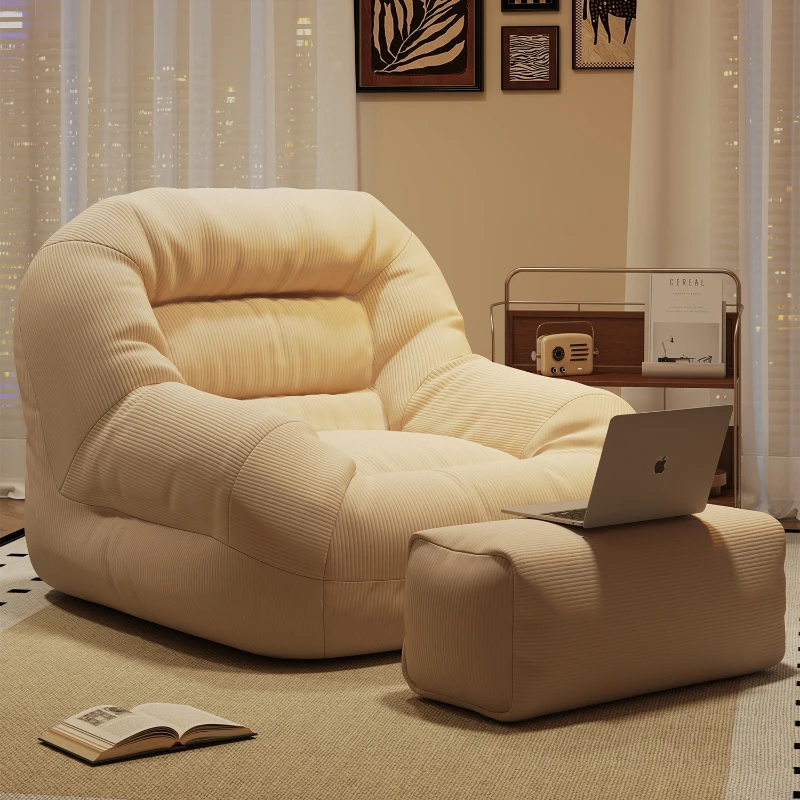 Lazy Bean Bag Sofas Portable Comfortable Small Sofa Relaxing Balcony Living Room Single Sofas Can Lie or Sleep Beanbag Chairs
