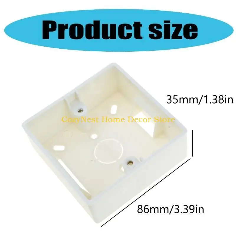 92MF Wall Mounted Junctions Box White PVC Electrical Outlet Mounting Box 86 Type Wall Switches Socket Protections Box