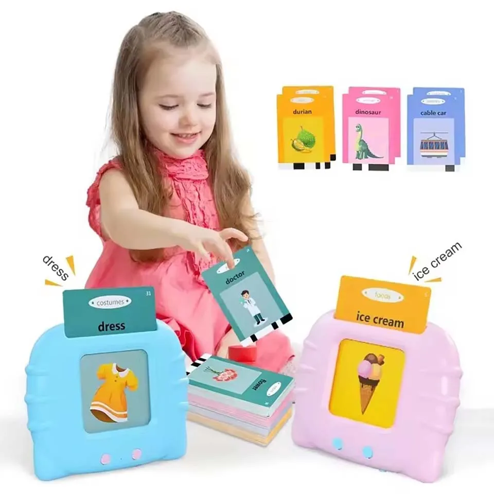 Early Education Flash Card Learning Toys Talking Flashcards for Kids Preschool English Electronic Audio Book Machine Gift