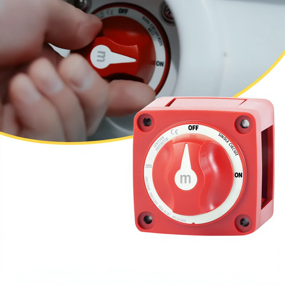 Automotive Battery Switch Master Disconnect Isolator For Marine Boat Rv Power Management Dual Circuit Selector